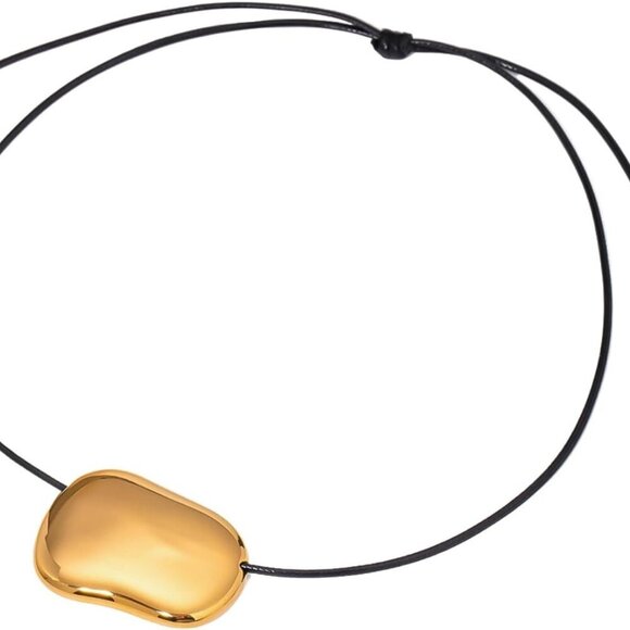 Jewelry - Brand New Gold Pebble Adjustable Necklace Women Silver No Clasp